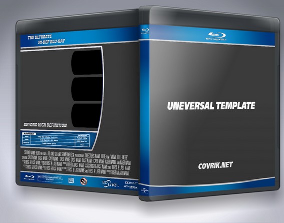 Universal Blu Ray Template dvd label